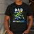 Dad Of The Birthday Boy Monster Truck Dinosaur Party T Rex Men's Casual T-Shirt Dark Grey