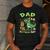 Dad Of The Birthday Boy T Rex Dinosaur Family Party Men's Casual T-Shirt Dark Grey