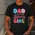 Dad Of The Birthday Girl Family Summer Beach Birthday Party Men's Casual T-Shirt Dark Grey