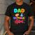 Dad Of The Birthday Girl Painting Art Birthday Girl Family Men's Casual T-Shirt Dark Grey