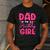 Dad Of The Birthday Girl Pink Bow Birthday Girl Family Men's Casual T-Shirt Dark Grey