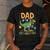 Dad Of The Birthday Party Outfit Dinosaur Squad Daddy Men's Casual T-Shirt Dark Grey