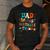 Dad Of The Birthday Twins Boys Girls Party Retro Bday Men's Casual T-Shirt Dark Grey