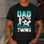 Dad Of The Birthday Twins Celebrate Cute Twin Father Daddy Men's Casual T-Shirt Dark Grey Dad Of The Birthday Twins Celebrate Cute Twin Father Daddy Men's Casual T-Shirt Dark Grey