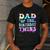 Dad Of The Birthday Twins Girls Kids Party Retro Bday Men's Casual T-Shirt Dark Grey