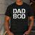 Dad BOD Rough Strong 90s Stencil Text Men's Casual T-Shirt Dark Grey