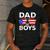Dad Of Boys Fathers Day Retro Puerto Rico Flag Boricua Dad Men's Casual T-Shirt Dark Grey