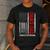 Dad Dance She Get It From Me Proud Dancer Dad USA Flag Men Men's Casual T-Shirt Dark Grey