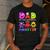Dad Little Monster Kids 1st Birthday Party Family Monster Small Men's Casual T-Shirt Dark Grey