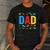 Dad Master Builder Building Bricks Blocks Family Fathers Day Men's Casual T-Shirt Dark Grey