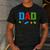 Dad Master Builder Building Bricks Blocks Family Set Parents Small Men's Casual T-Shirt Dark Grey