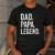 Dad Papa Legend Vintage Distressed Bold Papa Graphic Men's Casual T-Shirt Dark Grey