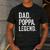 Dad Poppa Legend Vintage Distressed Bold Poppa Graphic Men's Casual T-Shirt Dark Grey