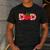 Dad Strawberry First Birthday Family Strawberry Men's Casual T-Shirt Dark Grey