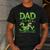 Dad Of The Three Rex Birthday Boy Dinosaur Family Matching Men's Casual T-Shirt Dark Grey