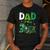 Dad Of The Three Rex Birthday Dinosaur Family Matching Men's Casual T-Shirt Dark Grey