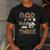 Dad Of The Wild And Three 3 Birthday Zoo Theme Safari Jungle Men's Casual T-Shirt Dark Grey