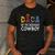 Dada 1st Birthday Cowboy Western Dada Birthday Boy Men's Casual T-Shirt Dark Grey