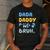 Dada Daddy Dad Bruh Fathers Day Blue Dog Men's Casual T-Shirt Dark Grey