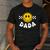 Dada One Happy Dude Birthday Theme 1st Family Matching Mom Men's Casual T-Shirt Dark Grey