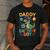 Daddy Of The Birthday Party Outfit Dinosaur Squad Dad Men's Casual T-Shirt Dark Grey