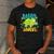 Daddy Dad Saurus Rex Dinosaur Dino For Father Men's Casual T-Shirt Dark Grey