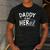 Daddy Is My Hero Kids Police Thin Blue Line Law Enforcement Small Men's Casual T-Shirt Dark Grey
