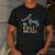 Daddy Of Mr One-Derful Party Blue-Gold Dad Boy 1st Birthday Men's Casual T-Shirt Dark Grey