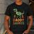 Daddy Saurus Dinosaur Dad Of Two Kids Dino Family Men's Casual T-Shirt Dark Grey