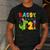 Daddy Of The Two Rex 2Nd Birthday Boy Dinosaur T-Rex Men's Casual T-Shirt Dark Grey