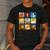 Disney Classic Father's Day Disney Dads Colorful Panels Men's Casual T-Shirt Dark Grey