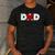 Disney Mickey And Friends Dad Mickey Distressed Text Logo Men's Casual T-Shirt Dark Grey