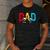 Disney Mickey And Friends Mickey Minnie Dad Collegiate Logo Men's Casual T-Shirt Dark Grey