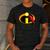 Disney And Pixar's The Incredibles Mr Incredible Dad Family Men's Casual T-Shirt Dark Grey