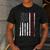 Distressed US American Flag Father Shirt Best Dad Ever Men's Casual T-Shirt Dark Grey