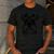 Dog Fingerprint Miniature Schnauzer Dad Mom Men's Casual T-Shirt Dark Grey