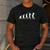Evolution Of Golfer Dad Grandpa Golfing Lover Golf Player Men's Casual T-Shirt Dark Grey