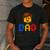 Family Dad Master Builder Building Bricks Blocks Fathers Day Men's Casual T-Shirt Dark Grey