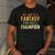Fantasy Football Dad Champion Vintage Draft Party Men's Casual T-Shirt Dark Grey
