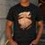 Fat Hairy Guy Big Stomach & Man Boobs Fat Dad BOD Men's Casual T-Shirt Dark Grey