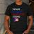 Father Husband Puerto Rican Legend Proud Dad Rico Flag Men's Casual T-Shirt Dark Grey