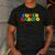 Fatherly Powers Unleashed Gamer Super Dad From Wife & Kids Men's Casual T-Shirt Dark Grey