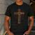 Father's Day Dad Husband Blessed Dad Christian Men's Casual T-Shirt Dark Grey