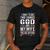 I Only Fear Two Things God And My Wife Dad Husband ON Back Men's Casual T-Shirt Dark Grey