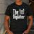 French Bulldog Dog Dad Dogfather Dogs Daddy Father Men's Casual T-Shirt Dark Grey