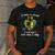 Fun Heart Puzzle Shirts Dad Autism Awareness Family Support Men's Casual T-Shirt Dark Grey