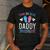 Future Dad Pink Or Blue Daddy Loves You Gender Reveal Men's Casual T-Shirt Dark Grey