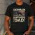 German Shepherd Dad Shirt American Flag German Shepherds Men's Casual T-Shirt Dark Grey