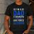 I’m A Dad Grandpa Air Force Veteran Distressed Men's Casual T-Shirt Dark Grey