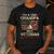 I'm a Dad Grandpa And a Veteran Nothing Scares Me Men's Casual T-Shirt Dark Grey